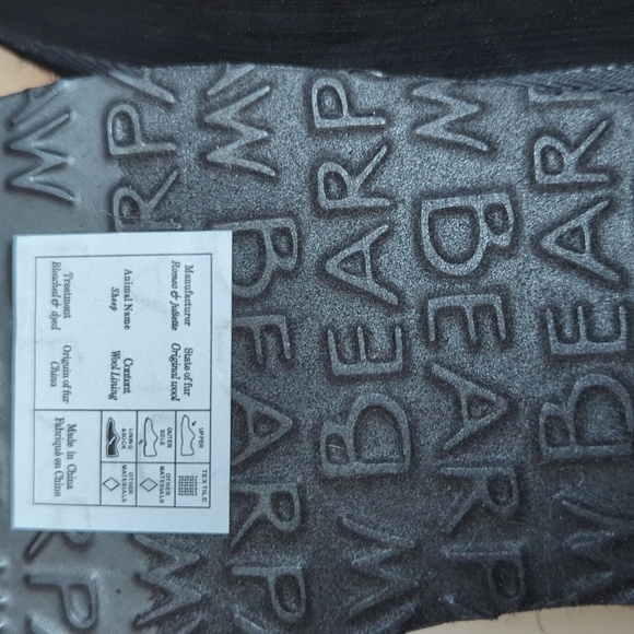 Bearpaw Black Sparkle Boots Ankle US size 5 Shalini Youth wool blend lining - Picture 5 of 11